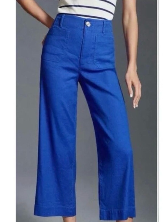 Anthropologie Pants - Maeve Colette High-Rise Wide-Leg Cropped Pants